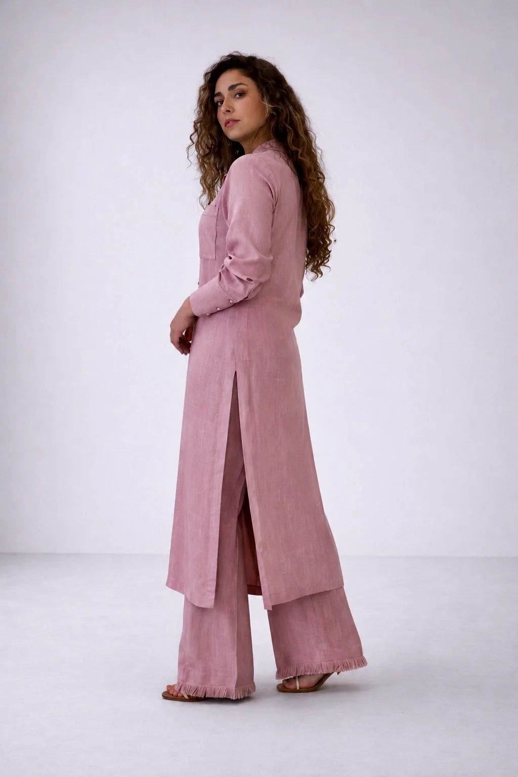 Bluebell Pearl Linen Set~